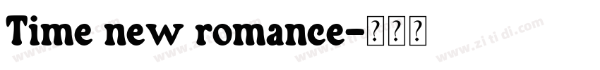 Time new romance字体转换
